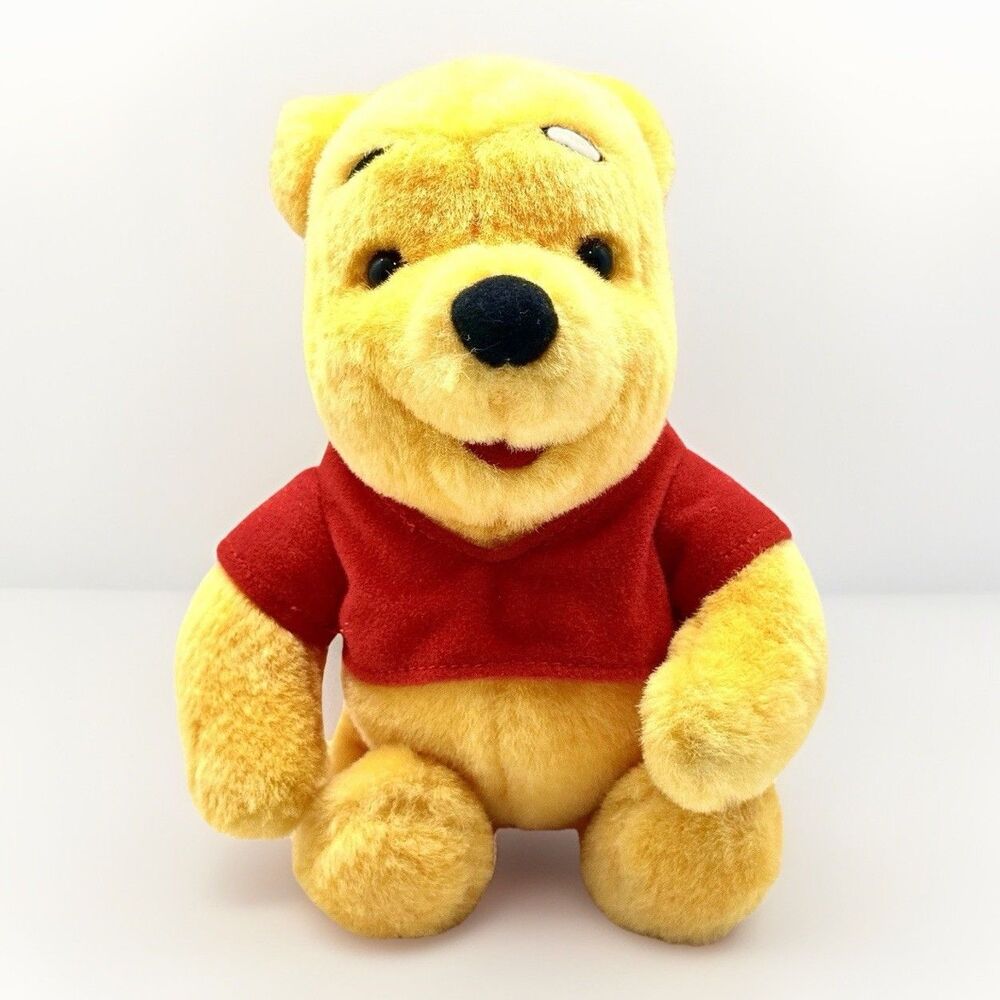 Disney Mattel 1997 Winnie the Pooh Plush 8–10”‎ Classic Red Shirt Vintage
